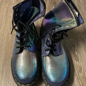 Nordstrom Shimmering Purple Lace-Up Boots